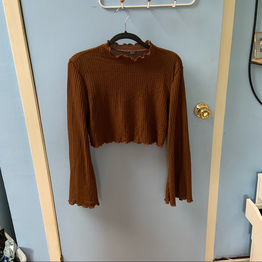 Bell Sleeve Turtle Neck